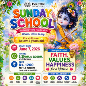 Sunday School ( 12 Months, Age Below 5, June 7 2026)