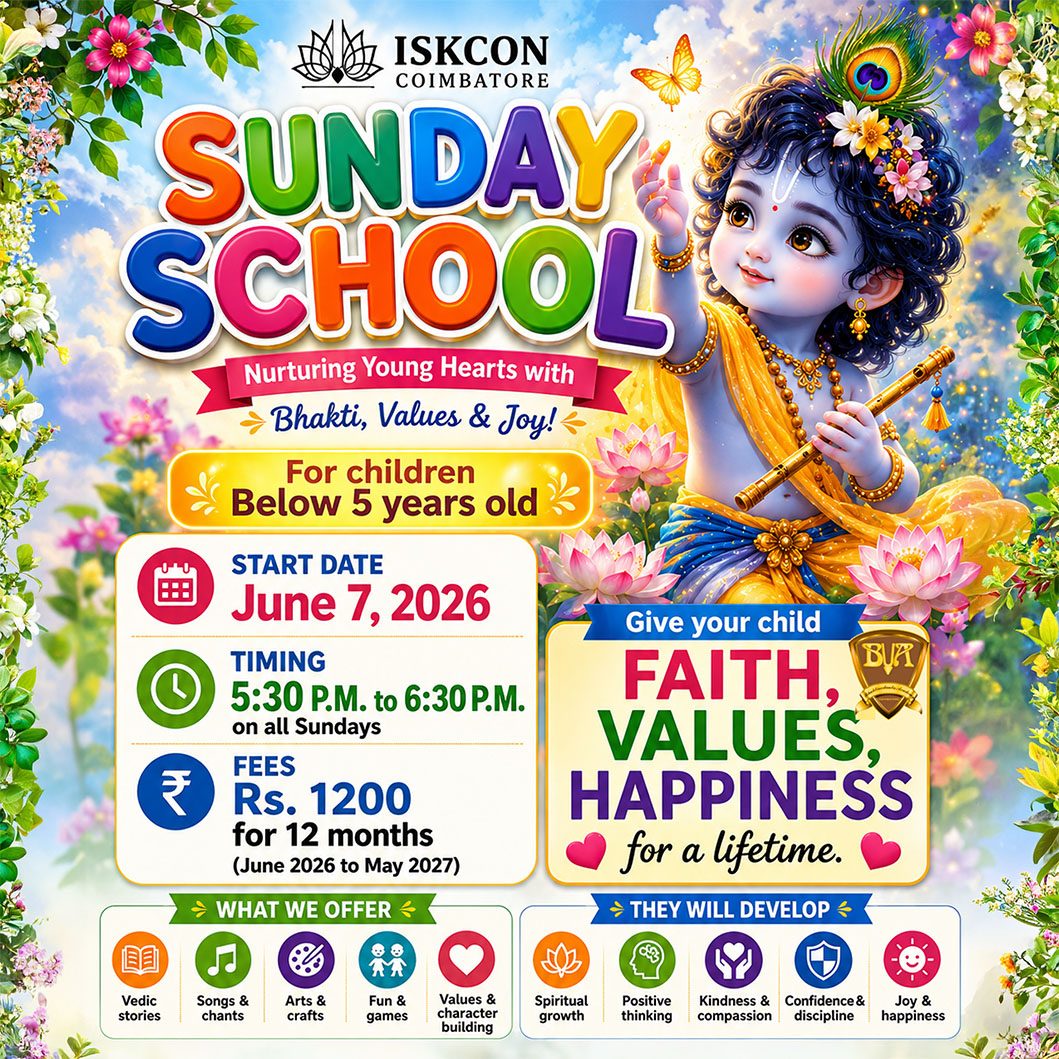 Sunday School ( 12 Months, Age Below 5, June 7 2026)